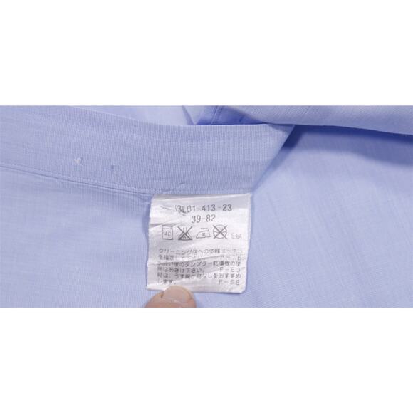 Paul Stuart Light Blue Slim Fit Cotton Dress Shirt (39) 15.5-32 - Picture 7 of 7